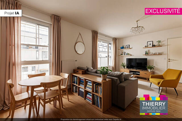 Vente Appartement 2 pièces 43 m² Nantes 44100 Procé - Monselet