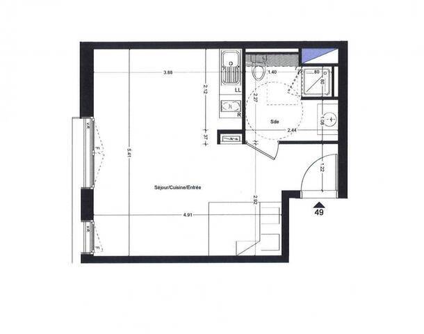 Location Appartement studio 1 pièce 30 m² Rezé 44400 Pont Rousseau Centre