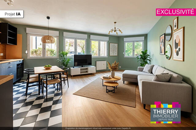 Vente Appartement 3 pièces 64.9 m² Nantes 44000 Centre ville