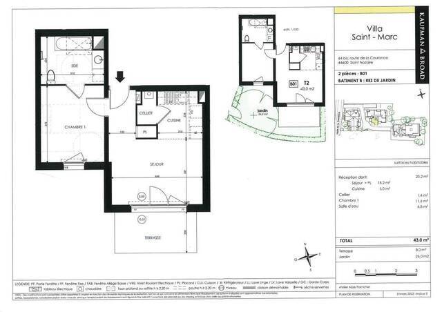 Location Appartement t2 43 m² Saint-Nazaire 44600