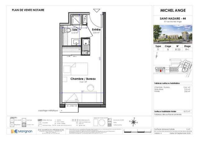 Location Appartement studio 1 pièce 18 m² Saint-Nazaire 44600