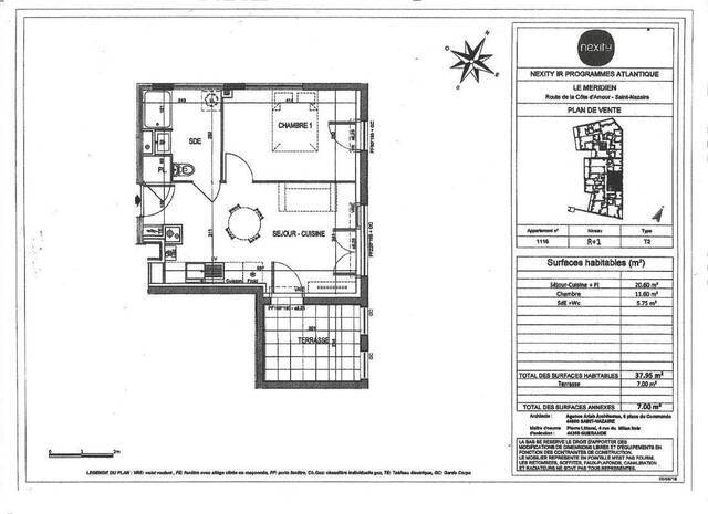 Location Appartement t2 37 m² Saint-Nazaire 44600