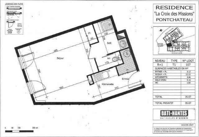 Location Appartement studio 1 pièce 34 m² Pontchâteau 44160
