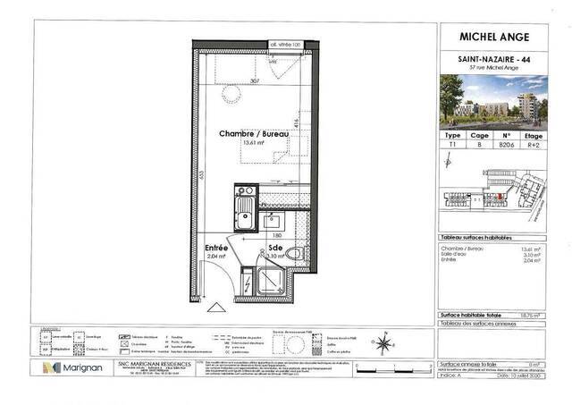 Location Appartement studio 1 pièce 18 m² Saint-Nazaire 44600