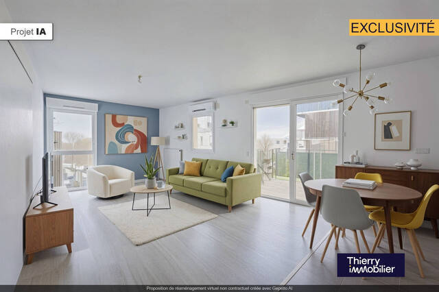 Vente Appartement 3 pièces 57 m² Nantes 44300 Beaujoire - Saint-Joseph