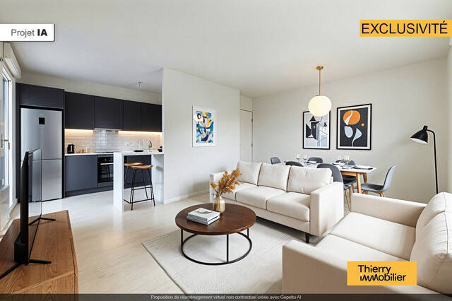 Vente Appartement 2 pièces 45.83 m² Nantes 44000 Bottière - Chénaie