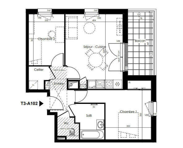 Vente Appartement 3 pièces 57 m² Basse-Goulaine 44115