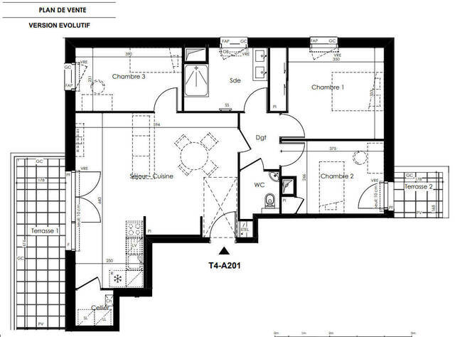 Vente Appartement 4 pièces 77 m² Basse-Goulaine 44115