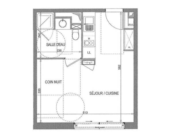 Location Appartement t1 bis 28 m² Nantes 44000 Talensac-Pont Morand
