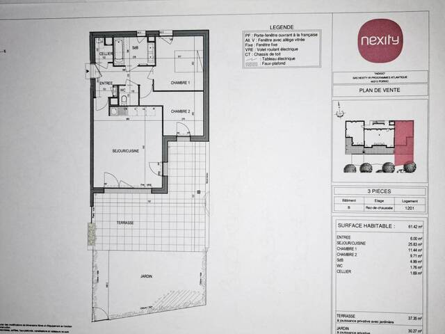 Location Appartement t3 61 m² Pornic 44210 Centre