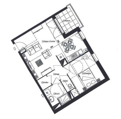 Location Appartement t2 48 m² Saint-Sébastien-sur-Loire 44230