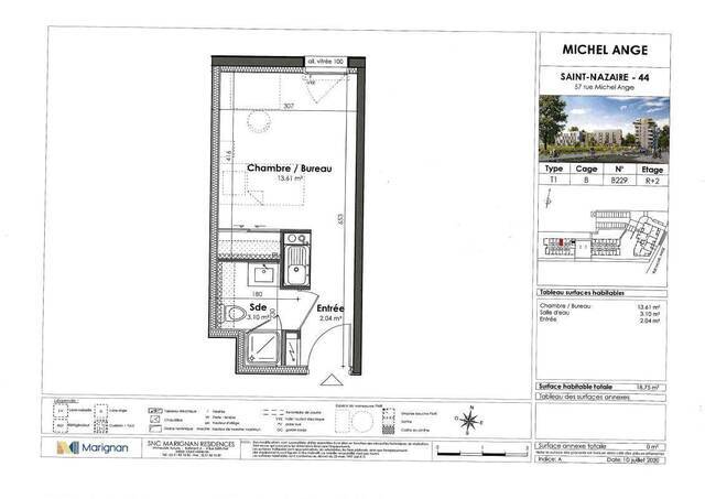 Location Appartement studio 1 pièce 18 m² Saint-Nazaire 44600