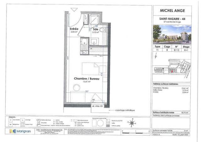 Location Appartement studio 1 pièce 18 m² Saint-Nazaire 44600