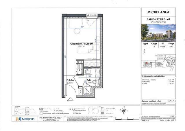 Location Appartement studio 1 pièce 18 m² Saint-Nazaire 44600
