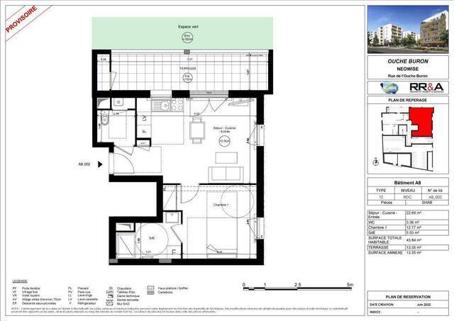 Location Appartement t2 43 m² Nantes 44300