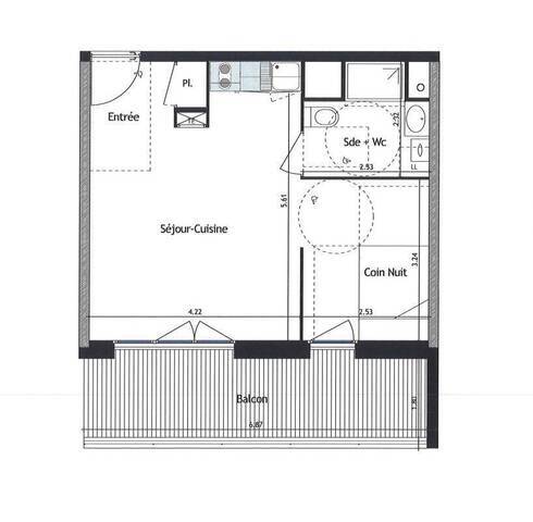Location Appartement t1 bis 36 m² Saint-Nazaire 44600
