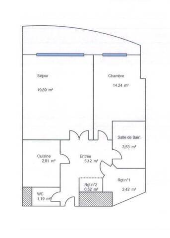 Location Appartement t2 50 m² Nantes 44000