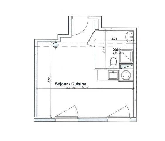 Location Appartement studio 1 pièce 26 m² Nantes 44100