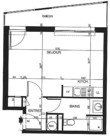 Location Appartement studio 1 pièce 30 m² Rezé 44400 Pont Rousseau Centre