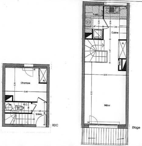 Location Appartement t2 42 m² Nantes 44100 Zola