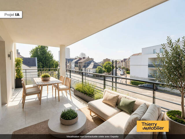 Vente Appartement 3 pièces 75.33 m² Nantes 44100 Rond-point de Vannes