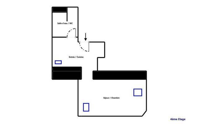 Location Appartement t1 bis 14 m² Nantes 44000 VIARME