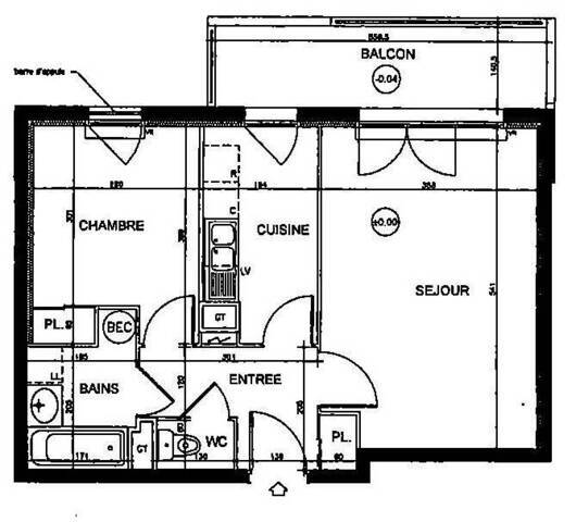 Location Appartement t2 45 m² Nantes 44300 NANTES