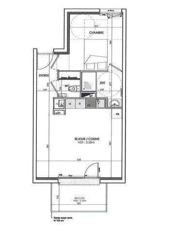 Location Appartement t2 45 m² Guérande 44350 VILLENEUVE