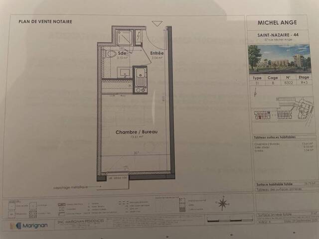 Location Appartement studio 1 pièce 18 m² Saint-Nazaire 44600