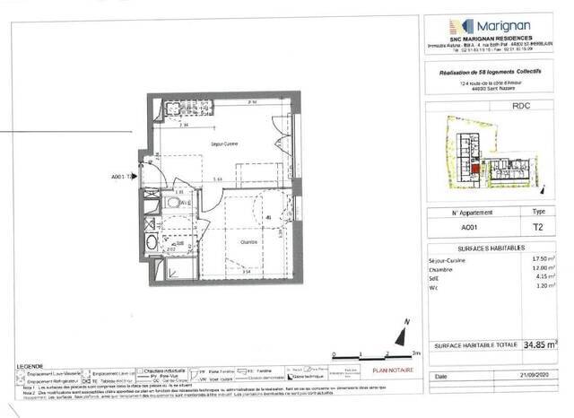 Location Appartement t2 34 m² Saint-Nazaire 44600