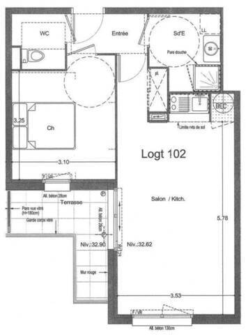 Location Appartement t2 45 m² Nantes 44300