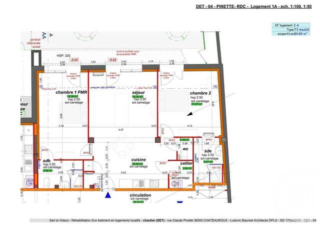 Location Appartement t3 89.85 m² Châteauroux 36000