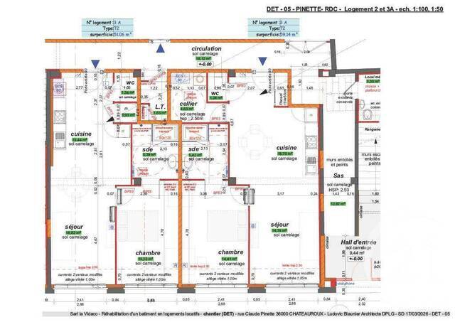 Location Appartement t2 51.05 m² Châteauroux 36000
