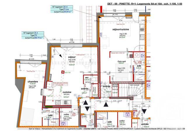 Location Appartement t1 39.25 m² Châteauroux 36000