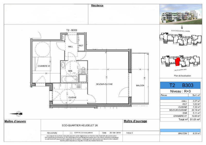 Location appartement 2 pièces 51.61 m² à Dijon 21000 - 730 €