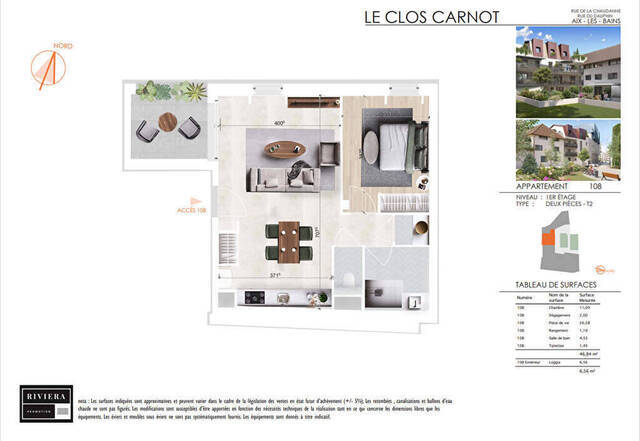 Vente Appartement 2 pièces 46.84 m² Aix-les-Bains 73100
