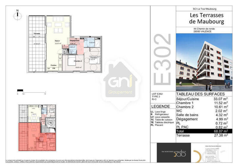 Vente appartement 3 pièces 68 m² à Valence 26000