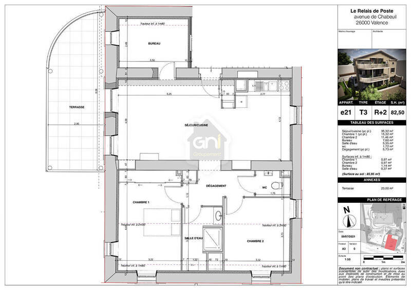Vente appartement 3 pièces 82 m² à Valence 26000