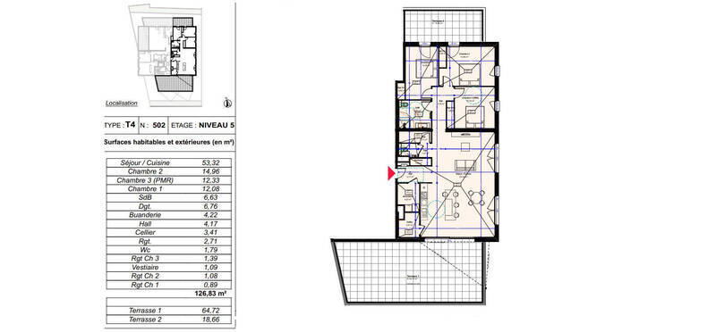 Vente appartement 5 pièces 126 m² à Valence 26000