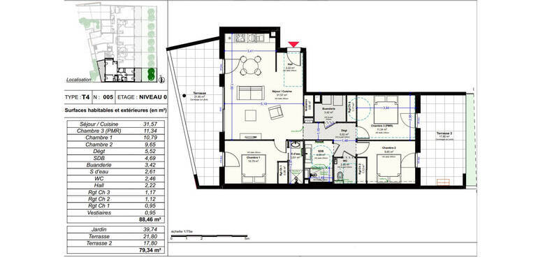 Vente appartement 4 pièces 88 m² à Valence 26000