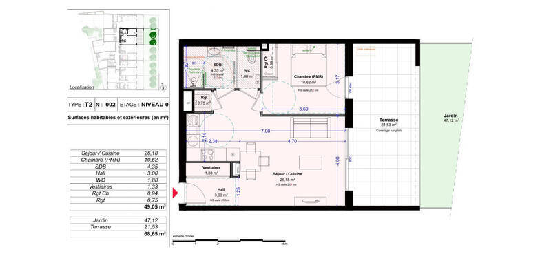 Vente appartement 2 pièces 49 m² à Valence 26000