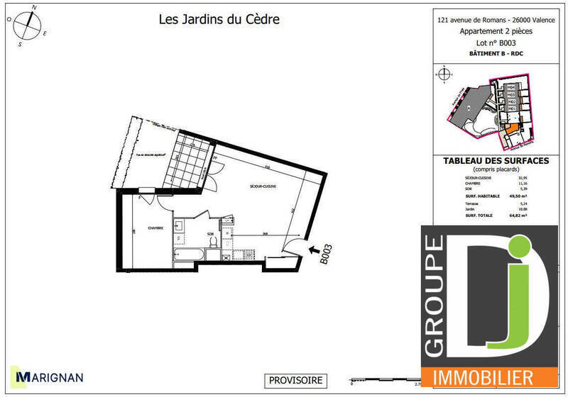 Vente appartement 2 pièces 50 m² à Valence 26000