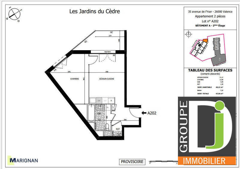 Vente appartement 2 pièces 40 m² à Valence 26000