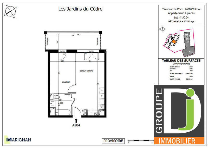 Vente appartement 2 pièces 40 m² à Valence 26000