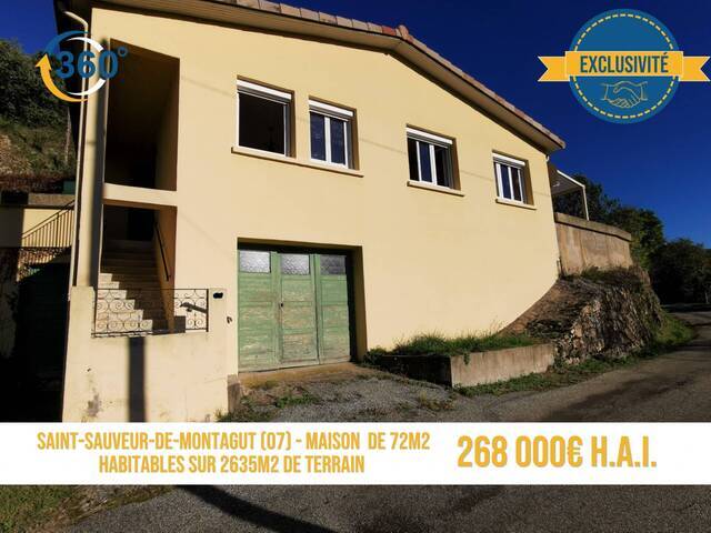 Vente Maison 4 pièces 72 m² Saint-Sauveur-de-Montagut 07190