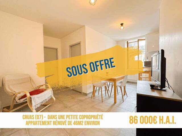 Vente Appartement 3 pièces 46 m² Cruas 07350