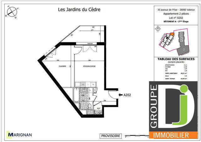 Vente Appartement 2 pièces 40 m² Valence 26000