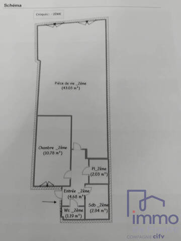 Vente Appartement 2 pièces 64.65 m² Le Puy-en-Velay 43000