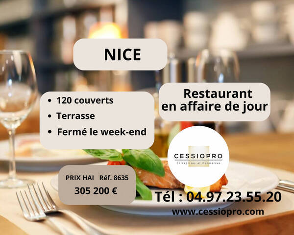 Sale Business restaurant - pizzeria 95 m² Nice (06200)