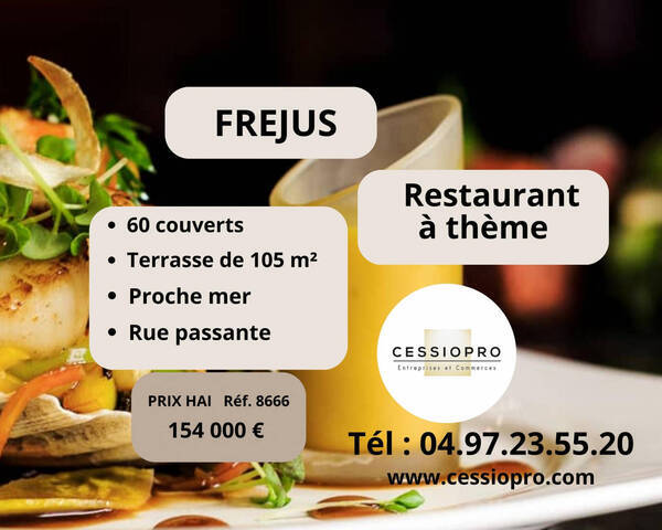Vente Fonds de commerce restaurant 162 m² Fréjus (83600)